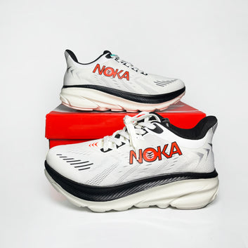 NOKA Premium Sneakers Black White Orange