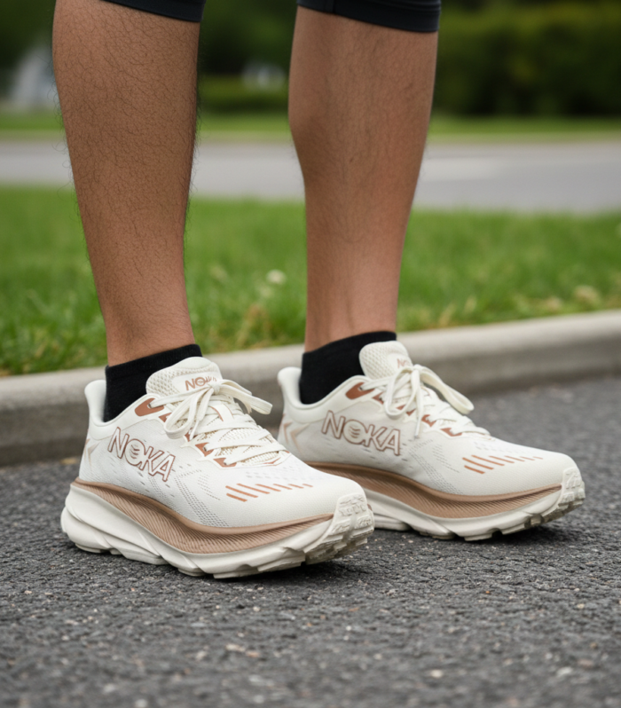 Noka One Man Shoes Brown & White qbuyvo